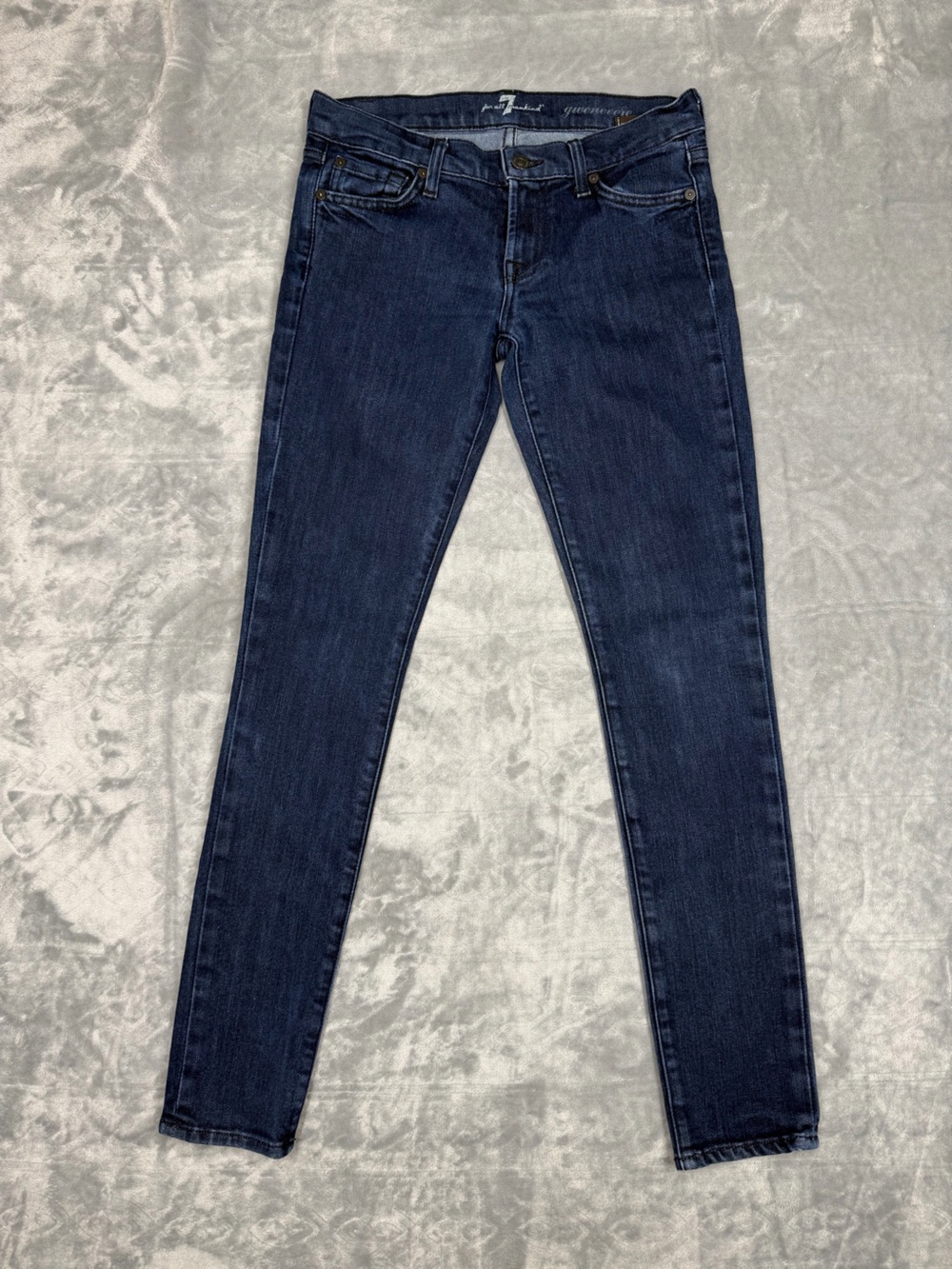 7 For All Mankind Dark‎ Blue Gwnevere Skinny Jeans
